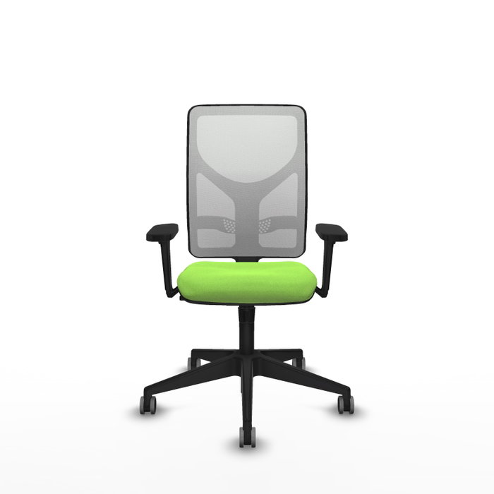 PIQUERAS Y CRESPO Silla de oficina Motilla con mecanismo Sincro, tela Pistacho y malla Blanco, Brazos 3D PIQUERAS Y CRESPO Silla de oficina Motilla con mecanismo Sincro, tela Pistacho y malla Blanco, Brazos 3D