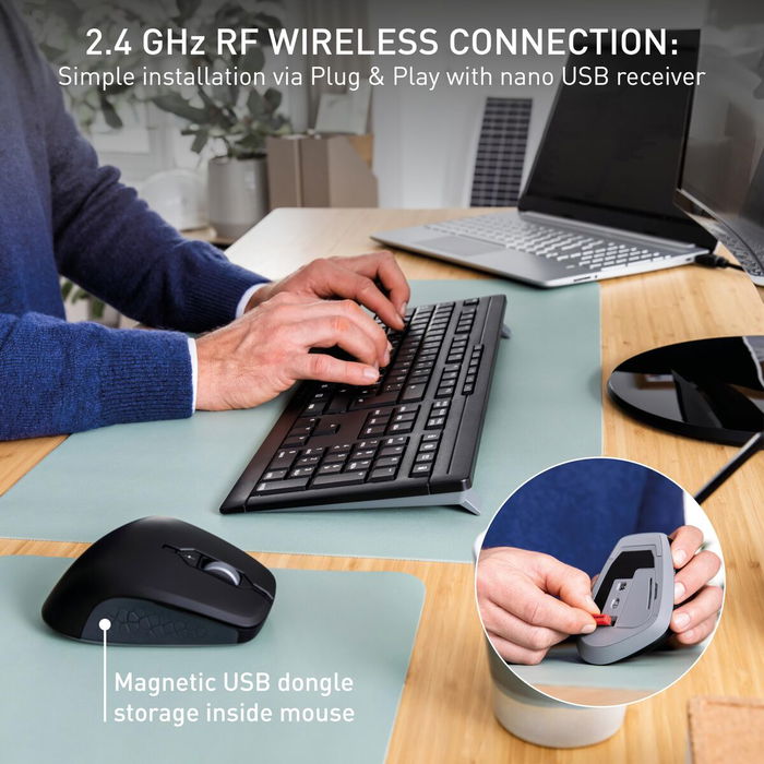 Teclado y Ratón Cherry JD-8550ES-2 Negro Español QWERTY Teclado y Ratón Cherry JD-8550ES-2 Negro Español QWERTY