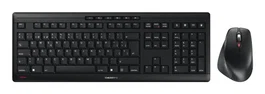 CHERRY JD-8550ES-2 Kit Teclado y Ratón Inalámbrico Stream Desktop Comfort, Español QWERTY, Negro, Ergonomico, Silencioso, Tecnología SX, 2.4 GHz, Alcance 10m, Batería Larga Duración