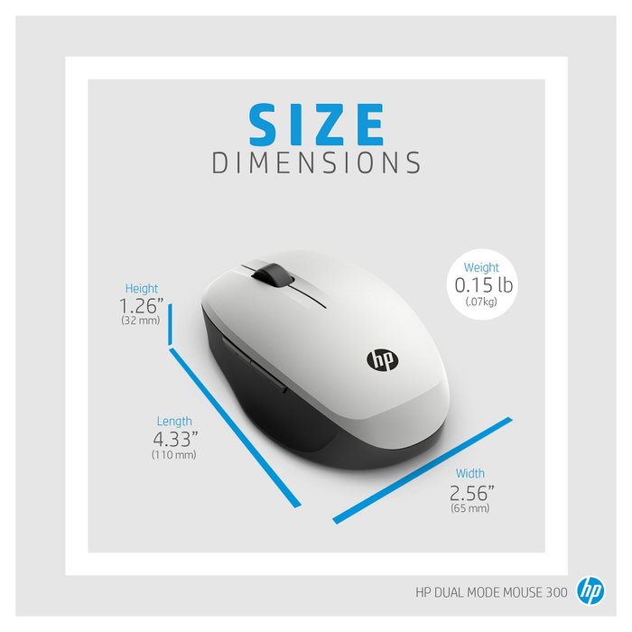 HP Dual Mode Mouse Black/Silver