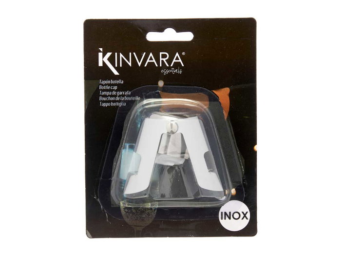 KINVARA Tapón Cierrabotellas Champan Acero Inoxidable y Silicona 6x5.5x3.5 cm (Set de 36)