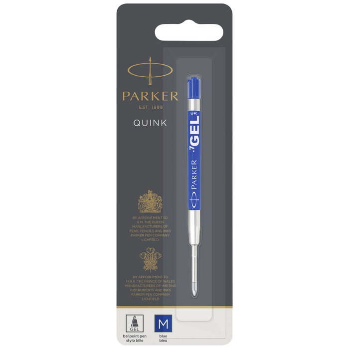 Parker Recambio de Bolígrafo Gelmine Azul Punta Media 0,7 mm Parker Recambio de Bolígrafo Gelmine Azul Punta Media 0,7 mm