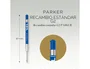 Parker Recambio de Bolígrafo Gelmine Azul Punta Media 0,7 mm
