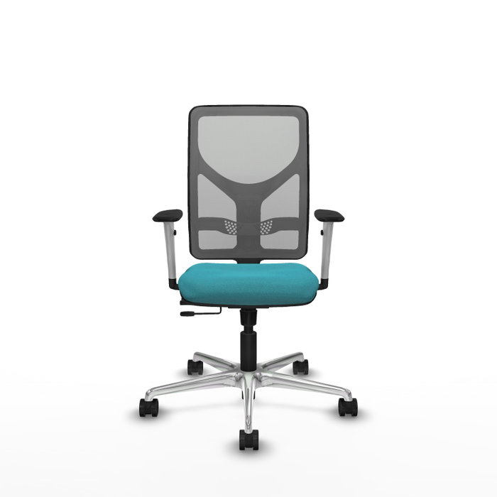 PIQUERAS Y CRESPO Silla de oficina Motilla con mecanismo Sincro/Traslack, Turquesa y Gris