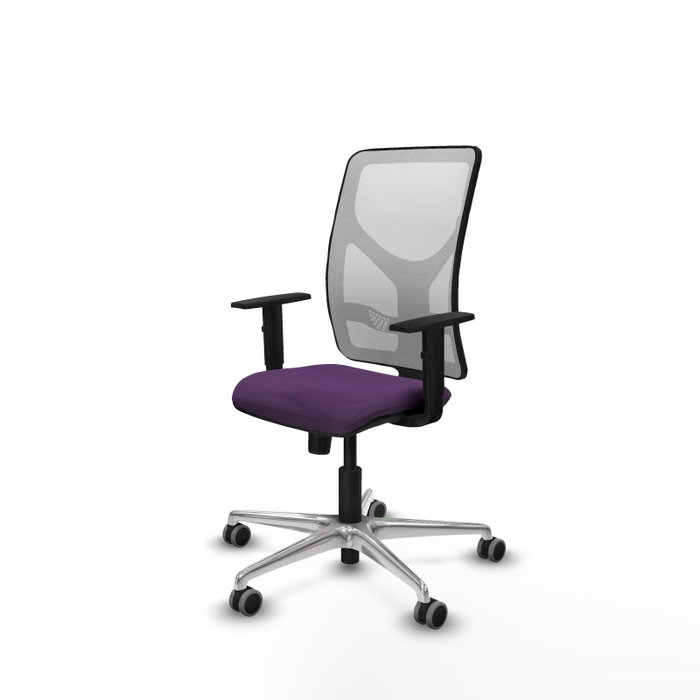 PIQUERAS Y CRESPO Silla de oficina Motilla con mecanismo Sincro, Morado y Blanco
