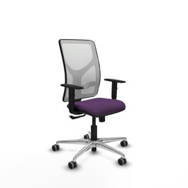 PIQUERAS Y CRESPO Silla de oficina Motilla con mecanismo Sincro, Morado y Blanco
