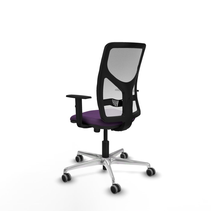 PIQUERAS Y CRESPO Silla de oficina Motilla con mecanismo Sincro, Morado y Blanco