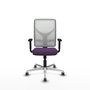 PIQUERAS Y CRESPO Silla de oficina Motilla con mecanismo Sincro, Morado y Blanco