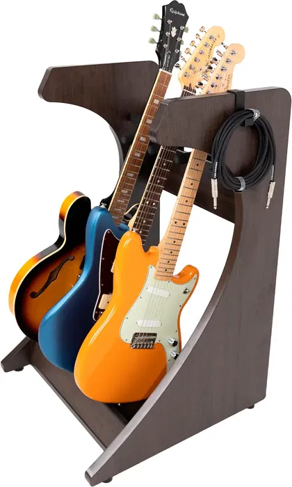 Frameworks Soporte Rack 3 Guitarras Marrón