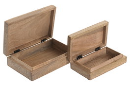 DKD Home Decor Joyero Arabe Marron 17.5 x 9 x 25 cm Set de 2 (2 Unidades)