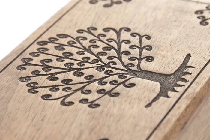 DKD Home Decor Joyero Arabe Marron 17.5 x 9 x 25 cm Set de 2 (2 Unidades)