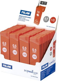 MILAN Exp 24 Cajas de Minas de Grafito 0,5 mm HB