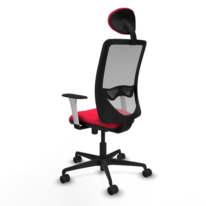 PIQUERAS Y CRESPO Silla de oficina Zulema con mecanismo Sincro, Rojo y Gris