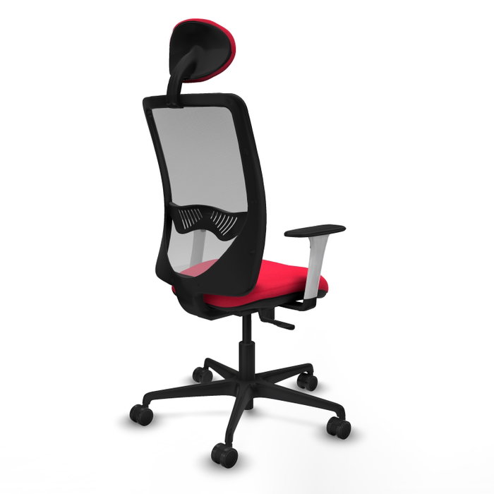 PIQUERAS Y CRESPO Silla de oficina Zulema con mecanismo Sincro, Rojo y Gris