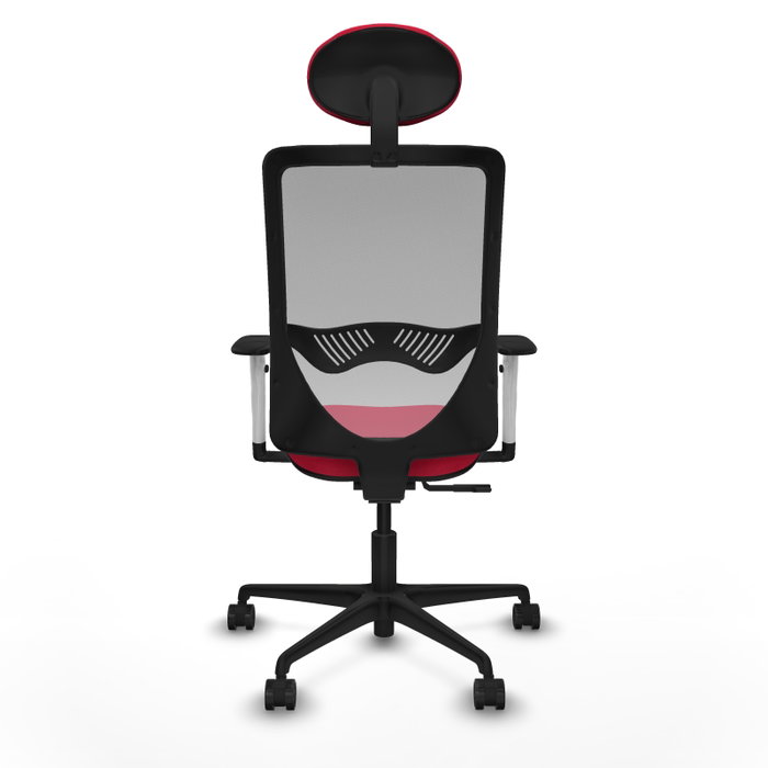 PIQUERAS Y CRESPO Silla de oficina Zulema con mecanismo Sincro, Rojo y Gris