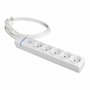 Solera Base múltiple con 5 tomas Schuko 2P+T, interruptor luminoso, 1,5 m