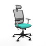 PIQUERAS Y CRESPO Silla de oficina Haches Sincro/Traslack Turquesa y Gris
