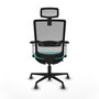 PIQUERAS Y CRESPO Silla de oficina Haches Sincro/Traslack Turquesa y Gris