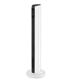 Orbegozo TWM 1000 Ventilador de Torre 50W 3 Velocidades Oscilación 60° con Mando a Distancia y Temporizador 15h, Blanco/Negro