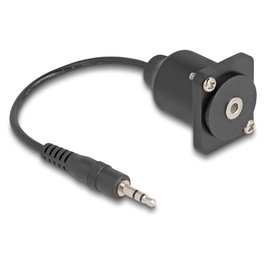 DeLOCK Cable de audio 3,5 mm tipo D macho a hembra negro 20 cm