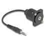 DeLOCK Cable de audio tipo D 3,5 mm macho a hembra negro 20 cm