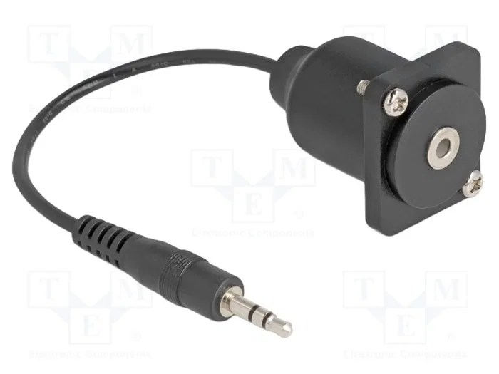 DeLOCK Cable de audio tipo D 3,5 mm macho a hembra negro 20 cm DeLOCK Cable de audio tipo D 3,5 mm macho a hembra negro 20 cm