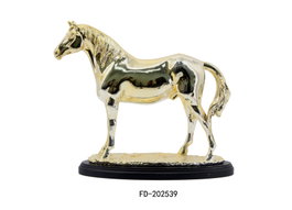 DKD Home Decor Figura de Caballo Metalizado Dorado y Negro