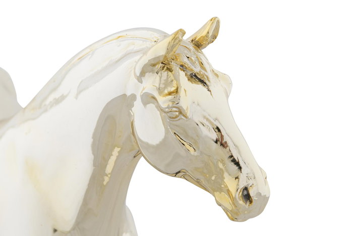 DKD Home Decor Figura de Caballo Metalizado Dorado y Negro DKD Home Decor Figura de Caballo Metalizado Dorado y Negro