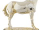 DKD Home Decor Figura de Caballo Metalizado Dorado y Negro