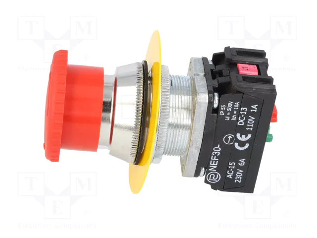 PROMET Interruptor de emergencia NEF30-DR/PXY rojo NC + NA PROMET Interruptor de emergencia NEF30-DR/PXY rojo NC + NA
