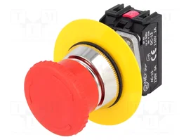 PROMET Interruptor de emergencia NEF30-DR/PXY rojo NC + NA