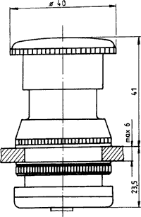 PROMET Interruptor de emergencia NEF30-DR/PXY rojo NC + NA PROMET Interruptor de emergencia NEF30-DR/PXY rojo NC + NA