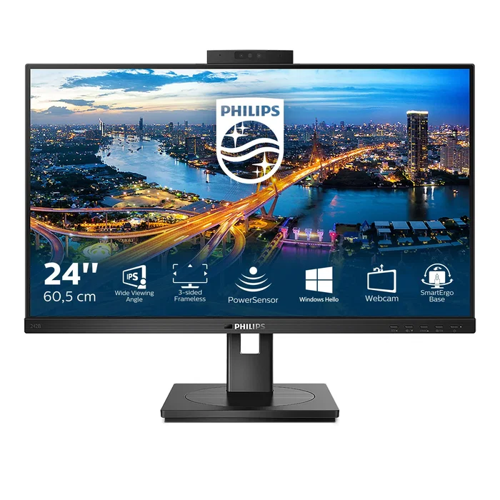 Philips 242B1H/00 Monitor Profesional 23.8 Pulgadas Full HD IPS con Webcam