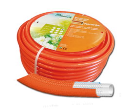PLUVIA Manguera Naranja Flexible Trenzada 15 Ø x 50 m (1/2 pulgada)