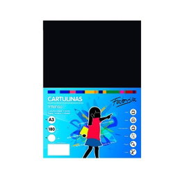 Fabrisa Pack de 50 Cartulinas A3 Negras 180gr