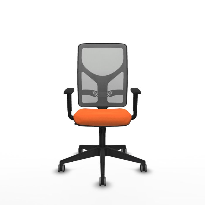 PIQUERAS Y CRESPO Silla de oficina Motilla con mecanismo Sincro, Tela Naranja y Malla Gris PIQUERAS Y CRESPO Silla de oficina Motilla con mecanismo Sincro, Tela Naranja y Malla Gris