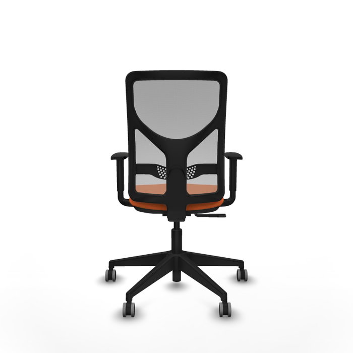 PIQUERAS Y CRESPO Silla de oficina Motilla con mecanismo Sincro, Tela Naranja y Malla Gris PIQUERAS Y CRESPO Silla de oficina Motilla con mecanismo Sincro, Tela Naranja y Malla Gris