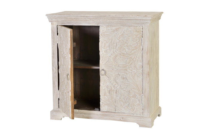 Giner y Colomer Comoda Madera de Mango Blanco Envejecido 90 cm