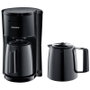 Severin KA 9307 Cafetera de filtro con 2 jarras térmicas, Negro