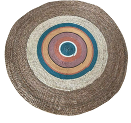 DKD Home Decor Alfombra de Fibra Multicolor 120x120x0,5 cm