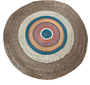 DKD Home Decor Alfombra de Fibra Multicolor 120x120x0,5 cm