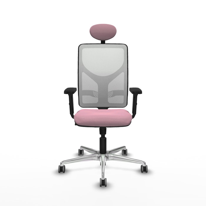 PIQUERAS Y CRESPO Silla de oficina Motilla Rosa con respaldo de malla blanco PIQUERAS Y CRESPO Silla de oficina Motilla Rosa con respaldo de malla blanco