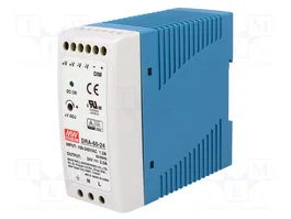 MEAN WELL DRA-60-24 Alimentador de impulso para carril DIN 60W 24VDC