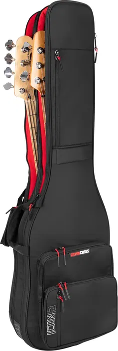 Gator G-Icon Funda para 2 Bajos Eléctricos Negro