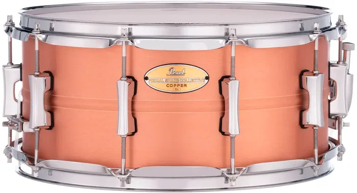 Pearl Primal Snare Collective CP - Caja de batería 14 x 6.5 pulgadas, Cobre Pearl, Sonido brillante y nítido para directo y estudio