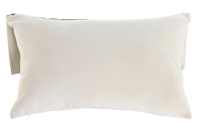 DKD Home Decor Cojin Verde Menta Blanco Jacquard Poliester PU 10 x 30 x 50 cm