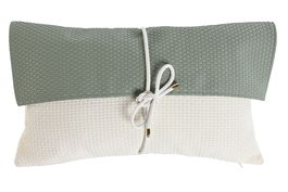DKD Home Decor Cojin Verde Menta Blanco Jacquard Poliester PU 10 x 30 x 50 cm