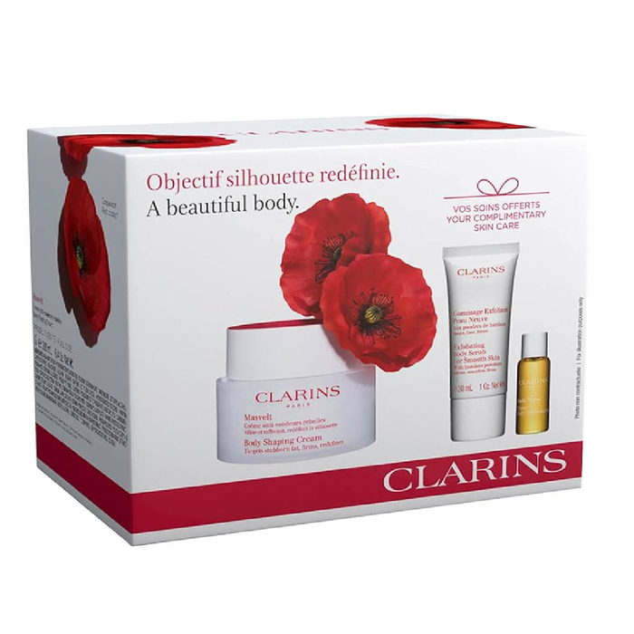 Clarins Value Pack - Masvelt 200 mL Gommage Exfoliant Peau Neuve 30 mL Bain Aux Plantes Tonic 30 mL Clarins Value Pack - Masvelt 200 mL Gommage Exfoliant Peau Neuve 30 mL Bain Aux Plantes Tonic 30 mL