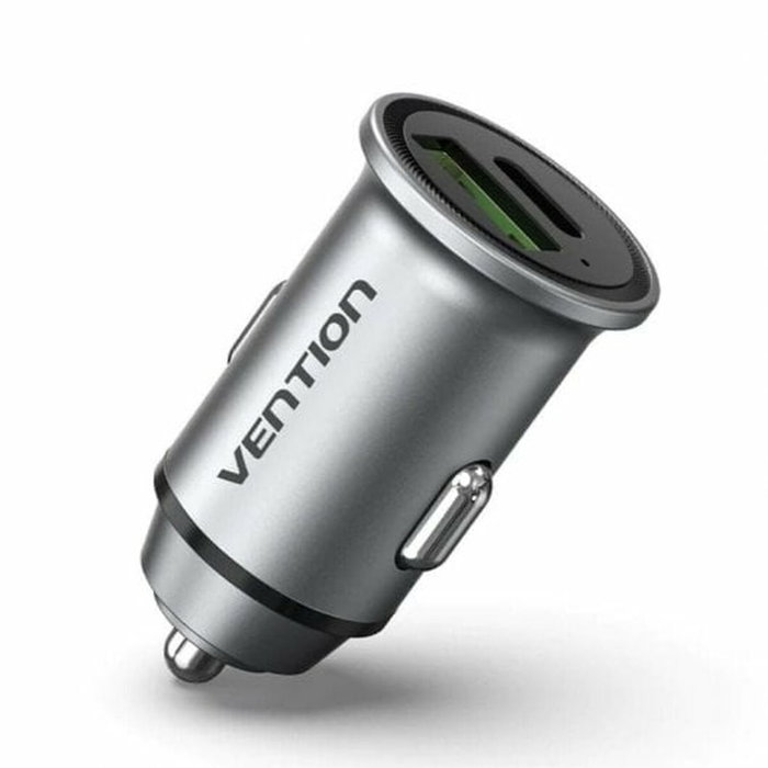 Vention Cargador de Coche FFBH0 20W con USB-C y USB-A Gris Vention Cargador de Coche FFBH0 20W con USB-C y USB-A Gris