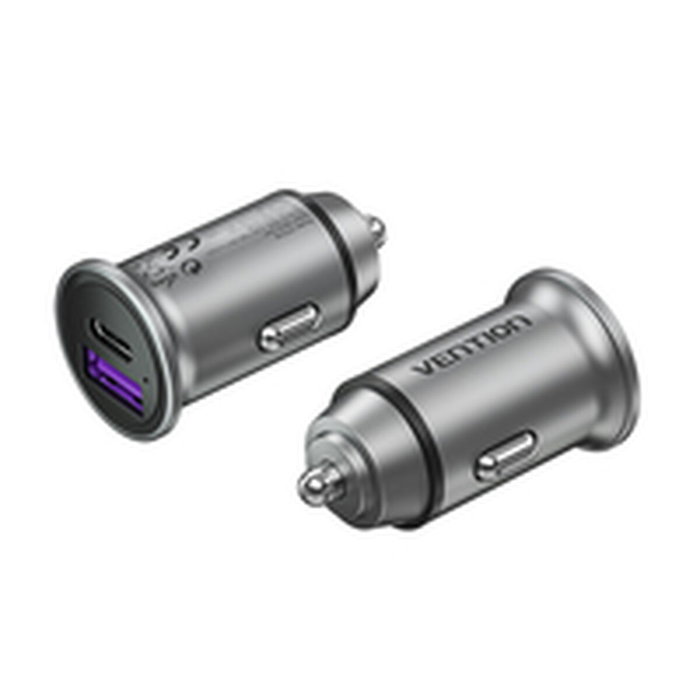 Vention Cargador de Coche FFBH0 20W con USB-C y USB-A Gris Vention Cargador de Coche FFBH0 20W con USB-C y USB-A Gris